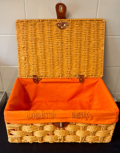 Strong woven basket - strong, orange